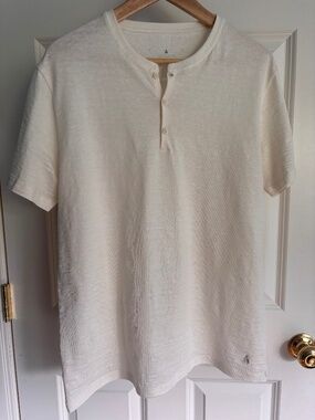 Seagale ivory linen henley t-shirt